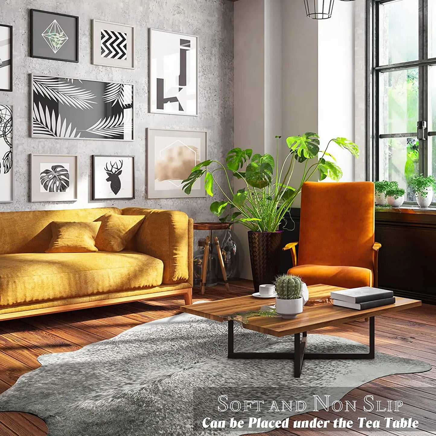 Faux Cowhide Rugs Cow Print Rug Cowhide Carpet American Style for Bedroom Living Room Cute Animal Printed Carpet for Home Decor