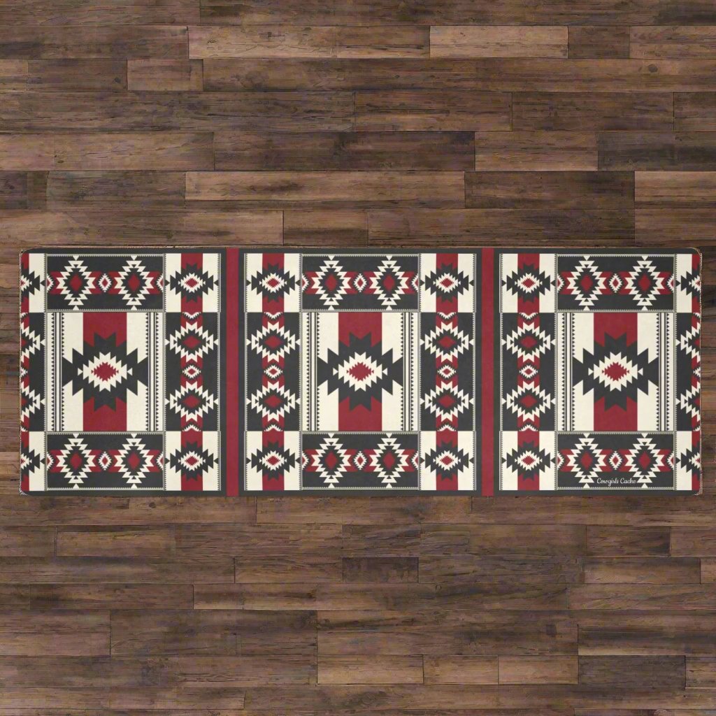 Patchwork Red & Black Kitchen Mats