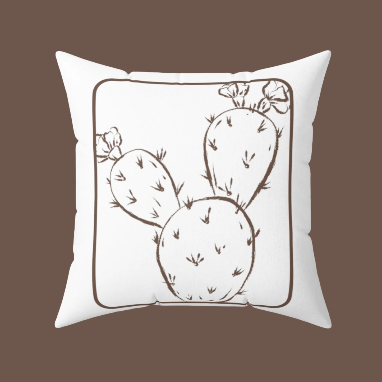 Boho Cactus, Spun Polyester Square Pillow