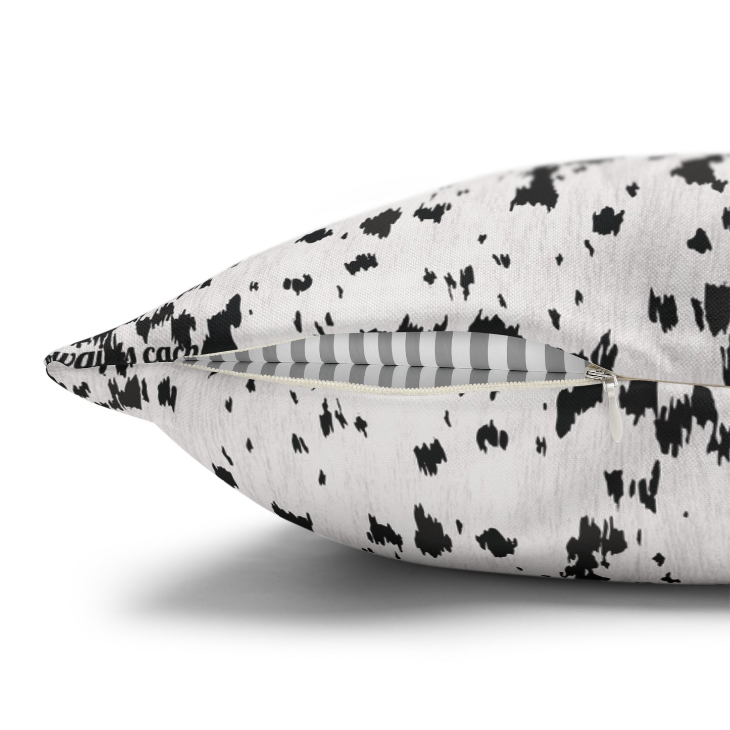 Cowhide, Spun Polyester Square Pillowcase