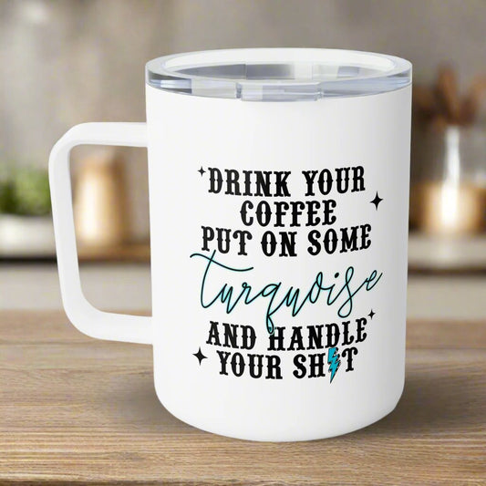Turquoise Western Mug