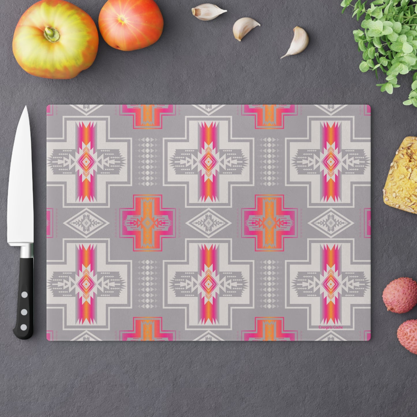 Cutting Board - Native American Pink Glass