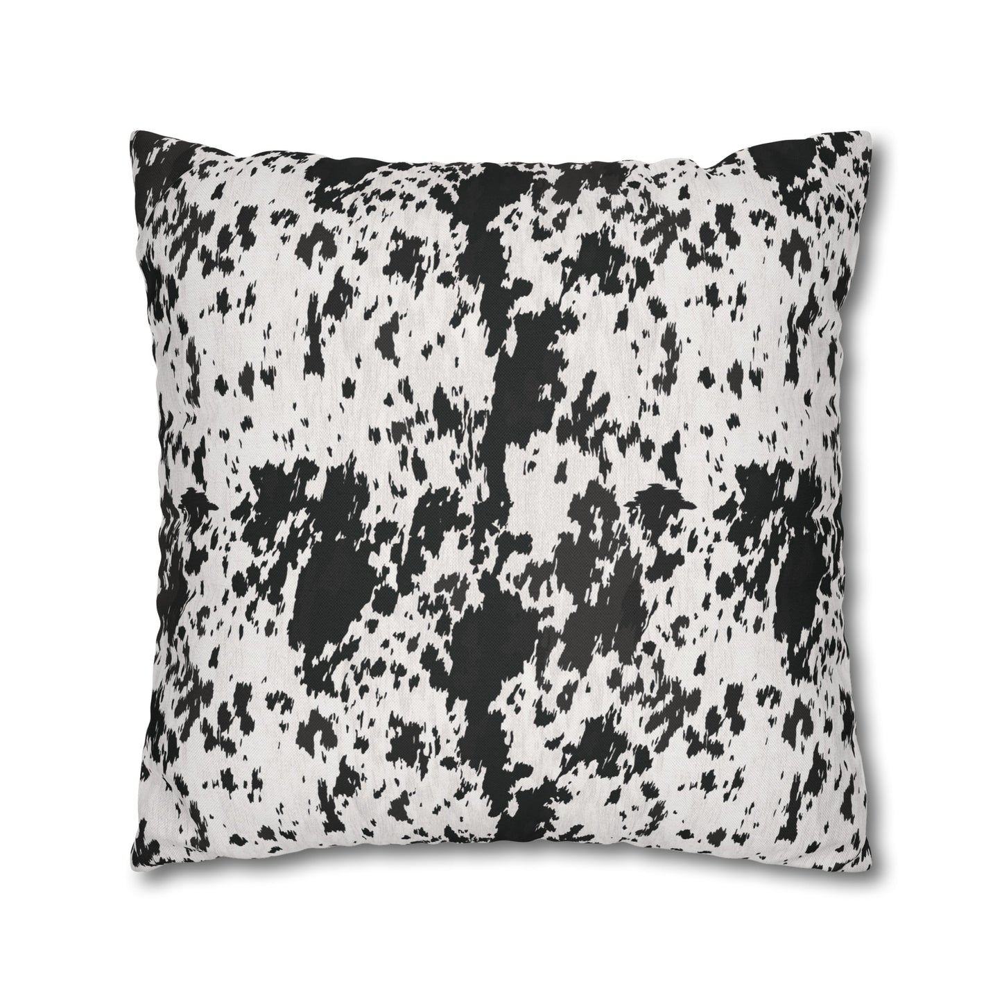 Cowhide, Spun Polyester Square Pillowcase