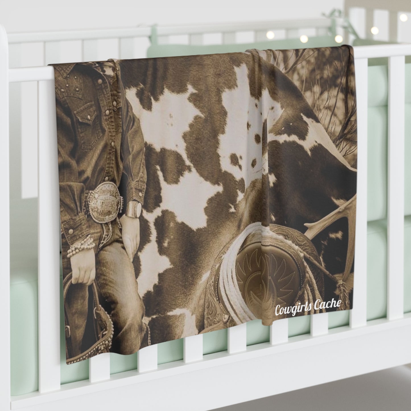 Cowgirl Baby Swaddle Blanket