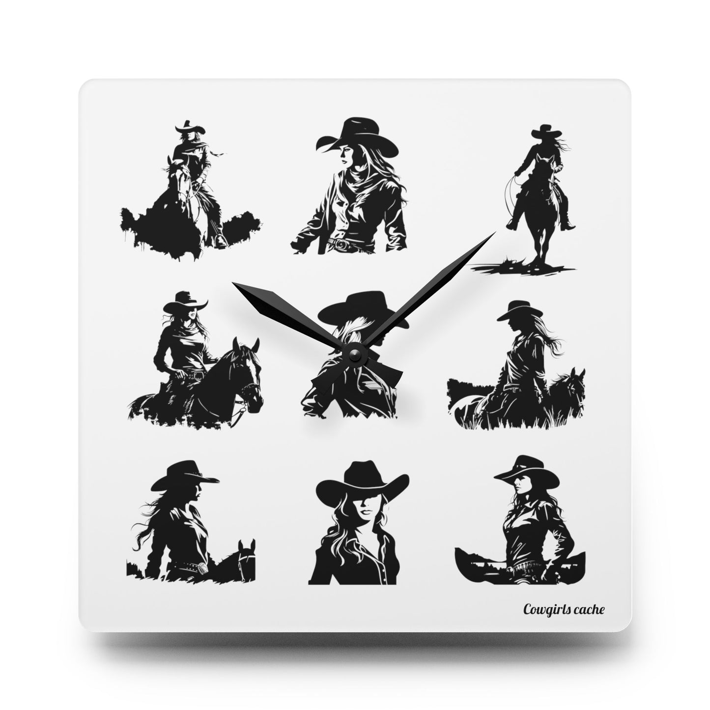 Cowgirls, Acrylic Wall Clock