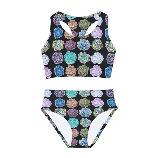 Texas Bloom, Girls Two Piece Swimsuit (AOP)