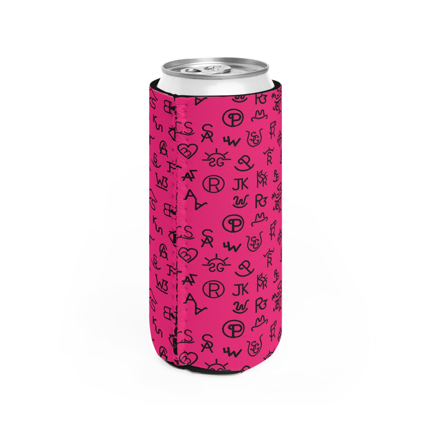 hot pink brands Slim Can Cooler