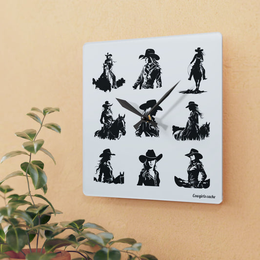 Cowgirls, Acrylic Wall Clock