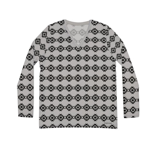 Women's Long Sleeve V-neck Shirt (AOP)