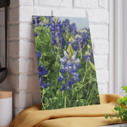 Texas Bluebonnet's, Glass Cutting Board