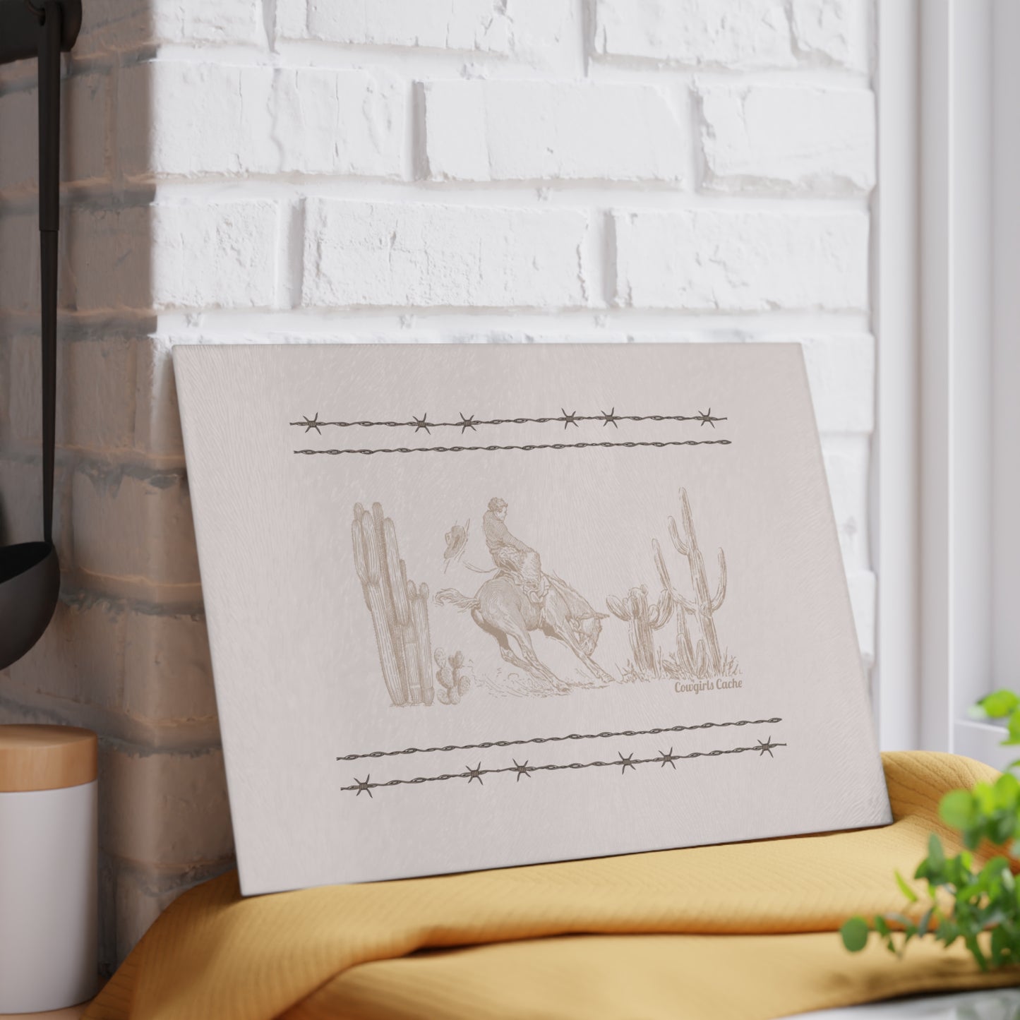 Let'er Buck, Glass Cutting Board