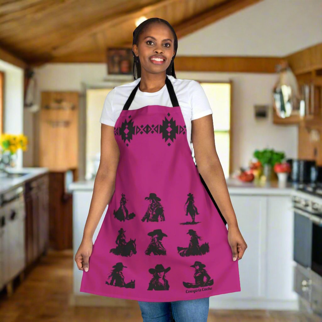 Cowgirls, Apron, 5-Color Straps (AOP)