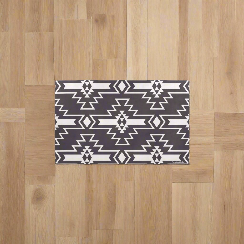 Castel Peak, Black & White Kitchen Mats