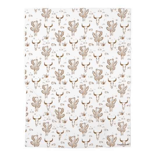 Longhorn Skull, Baby Swaddle Blanket