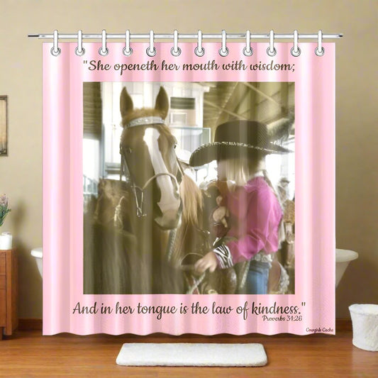 Are You Listing to me? Shower curtain