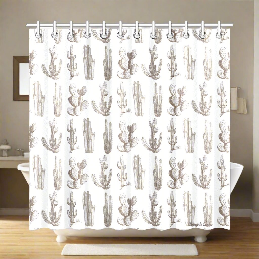 Cactus Shower Curtain Collection