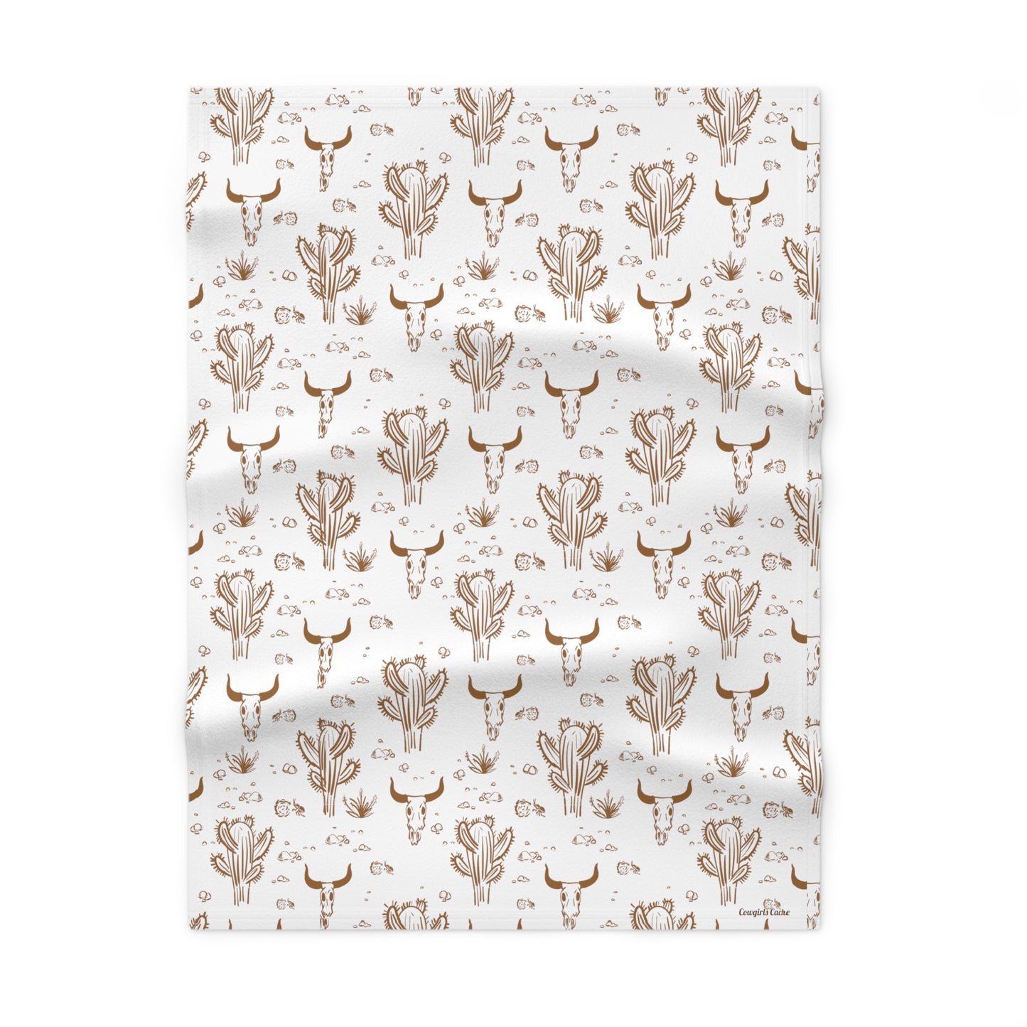 Longhorn Skull, Soft Fleece Baby Blanket