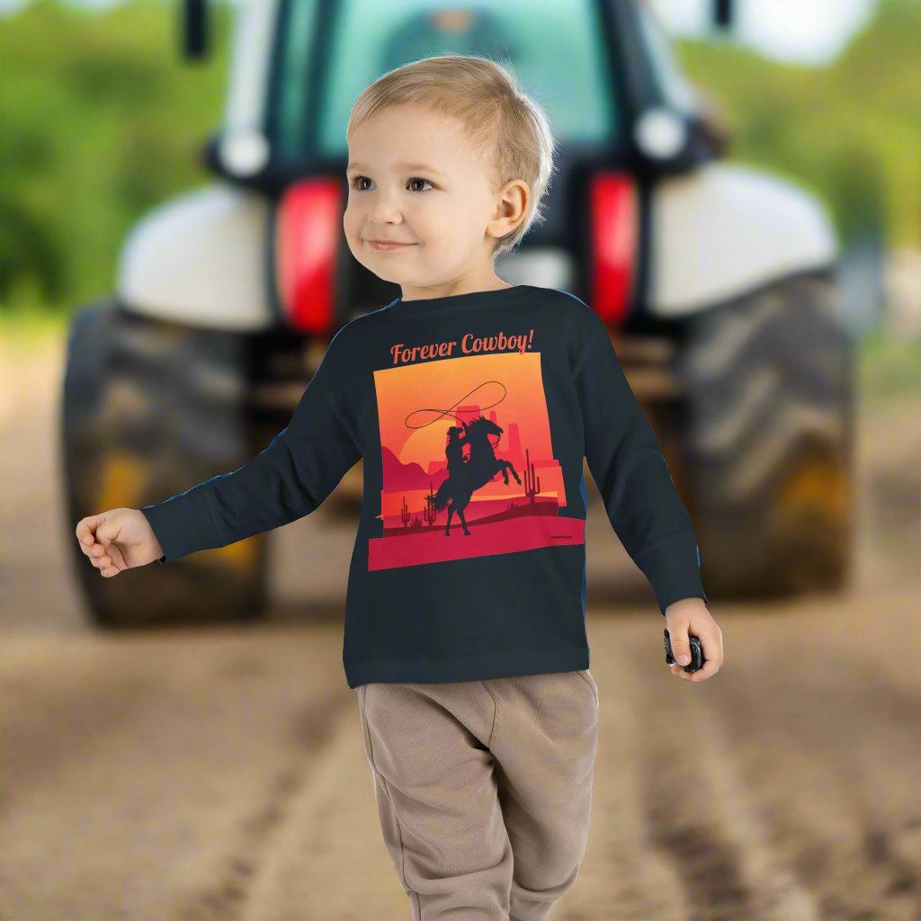 Forever Cowboy, Toddler Long Sleeve Tee