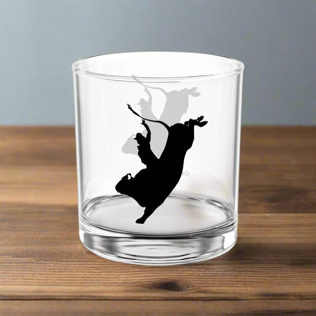 Bull Rider, Rocks Glass, 10oz