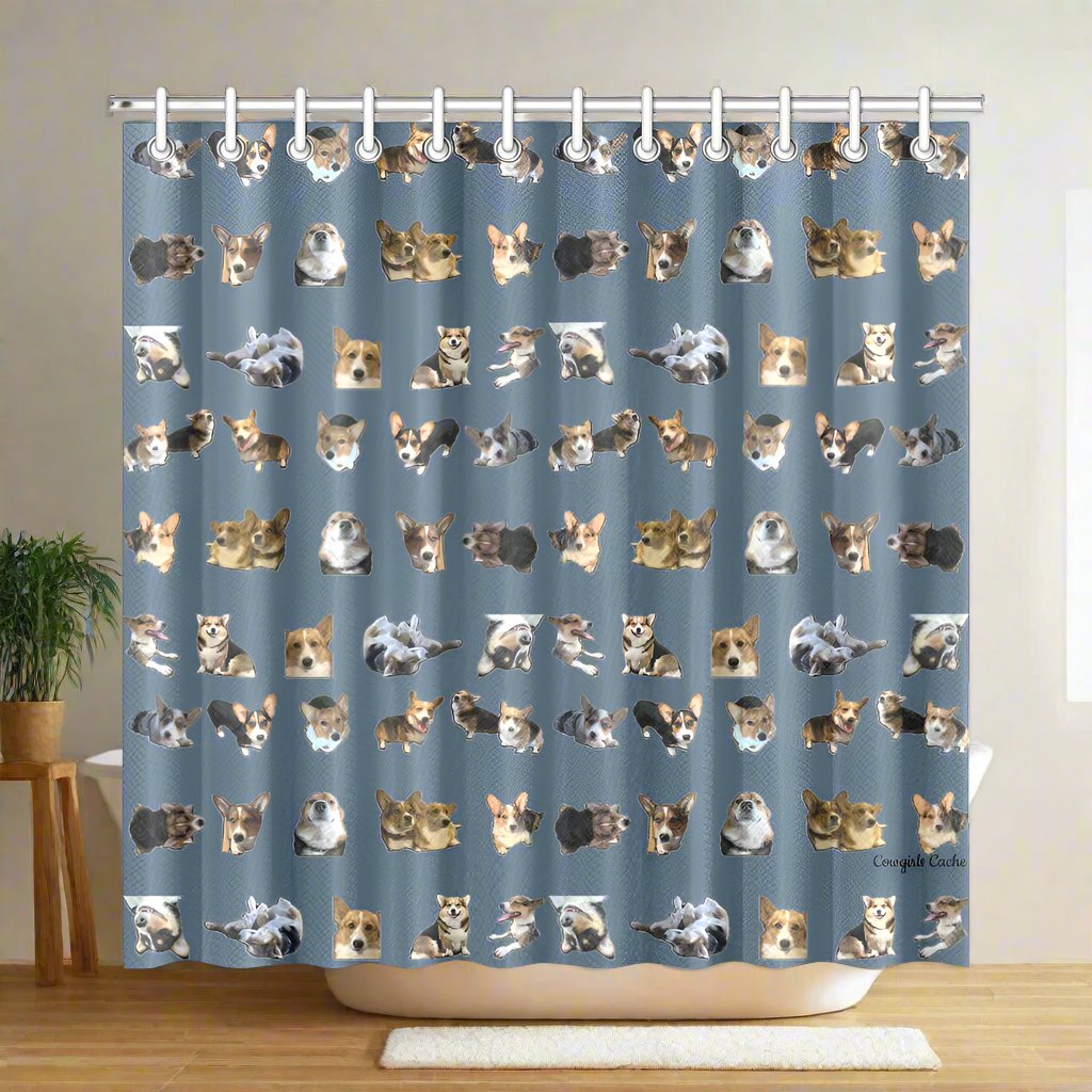 Crazy Corgi Shower Curtain
