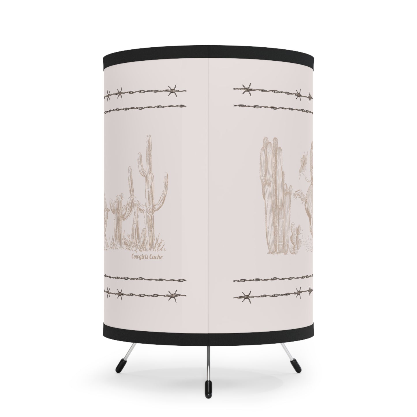 Let'er Buck,  Tripod Lamp with High-Res Printed Shade, US\CA plug