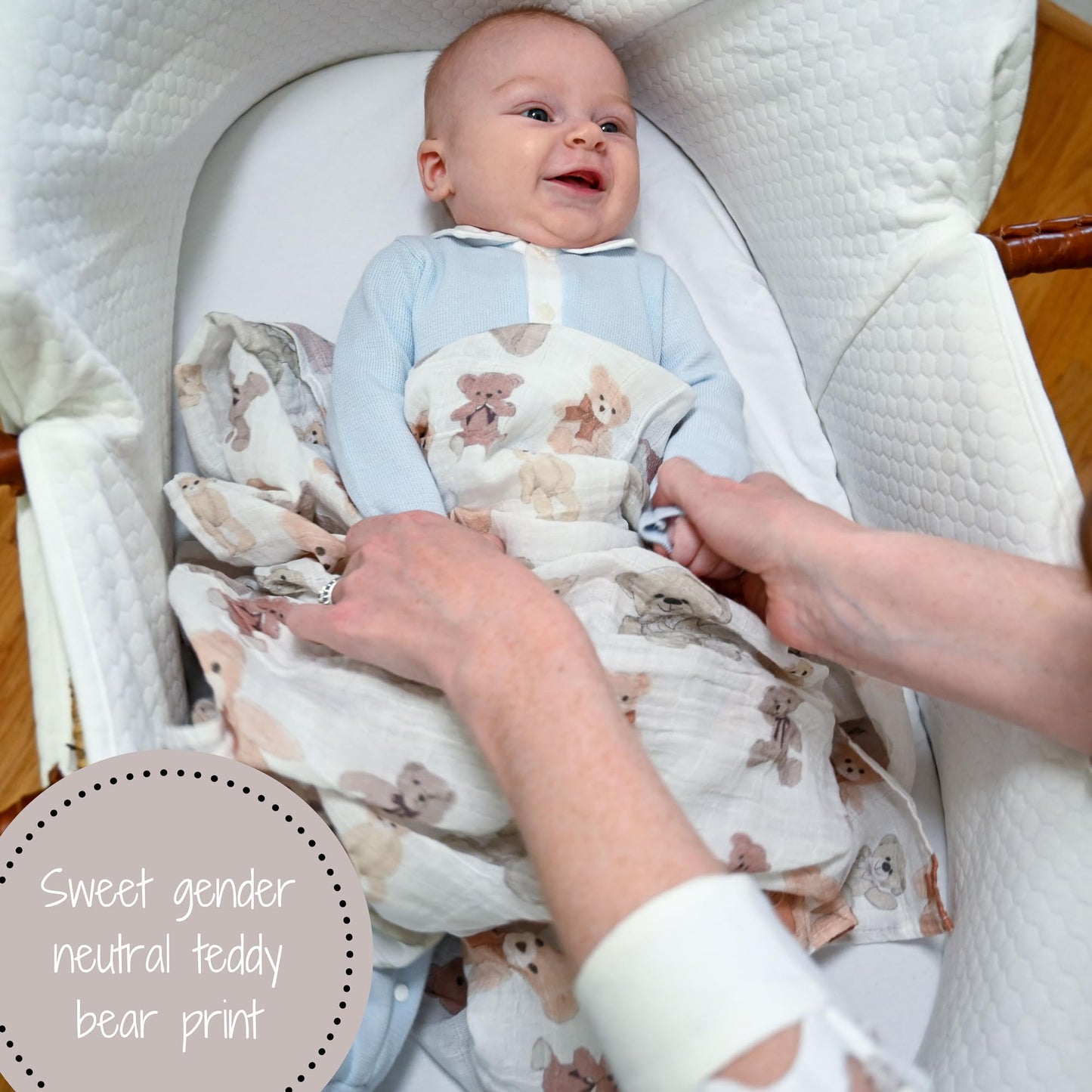 LollyBanks Swaddle Blanket | 100% Muslin Cotton | Gender Neutral Newborn and Baby Nursery Essentials for Girls and Boys, Registry | Cowboy Boot and Horseshoe 2 Pack