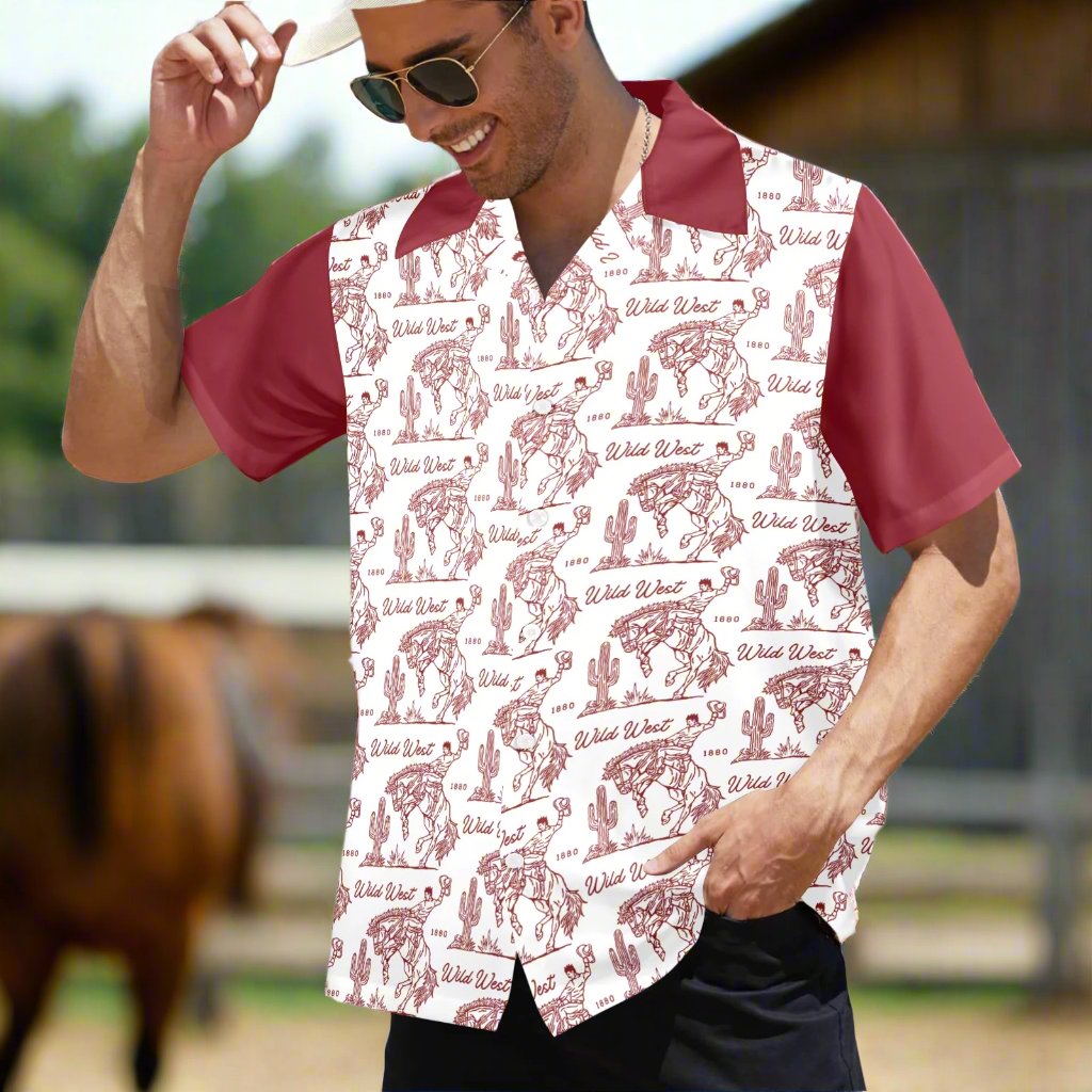 Men's Western short sleeve shirt
