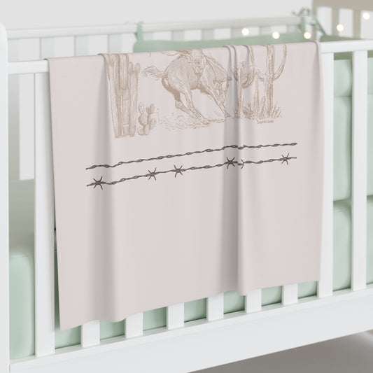 Let'er Buck, Baby Swaddle Blanket