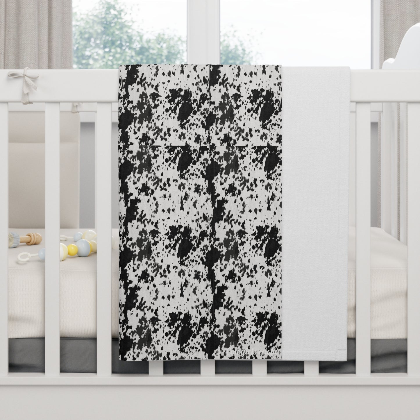 Cowhide, Soft Fleece Baby Blanket