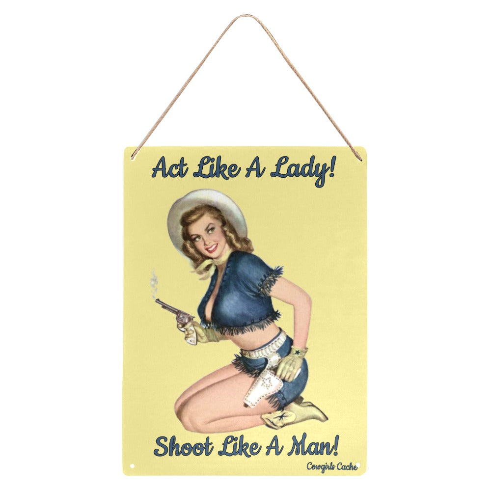 Retro Cowgirls Tin Signs