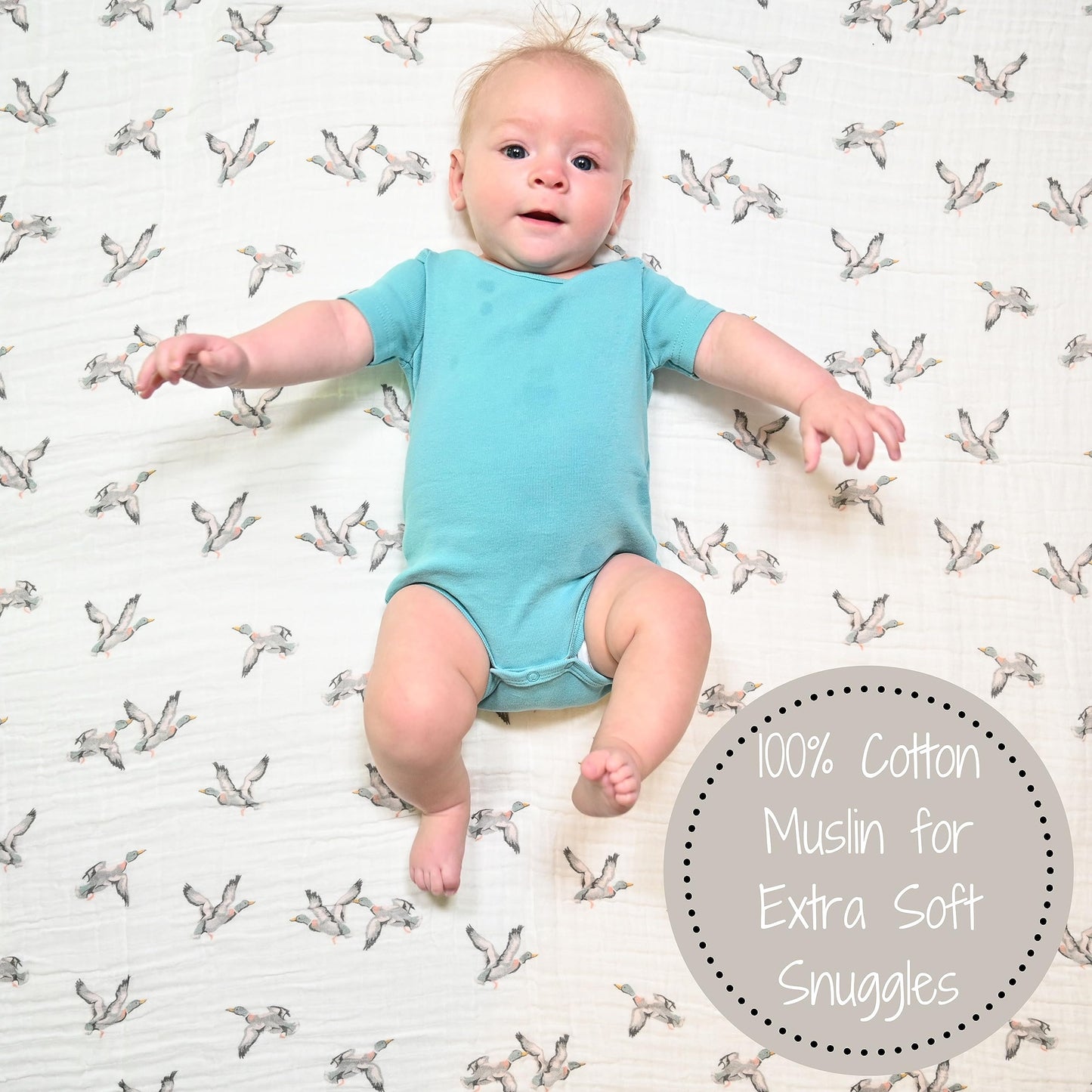 LollyBanks Swaddle Blanket | 100% Muslin Cotton | Gender Neutral Newborn and Baby Nursery Essentials for Girls and Boys, Registry | Cowboy Boot and Horseshoe 2 Pack