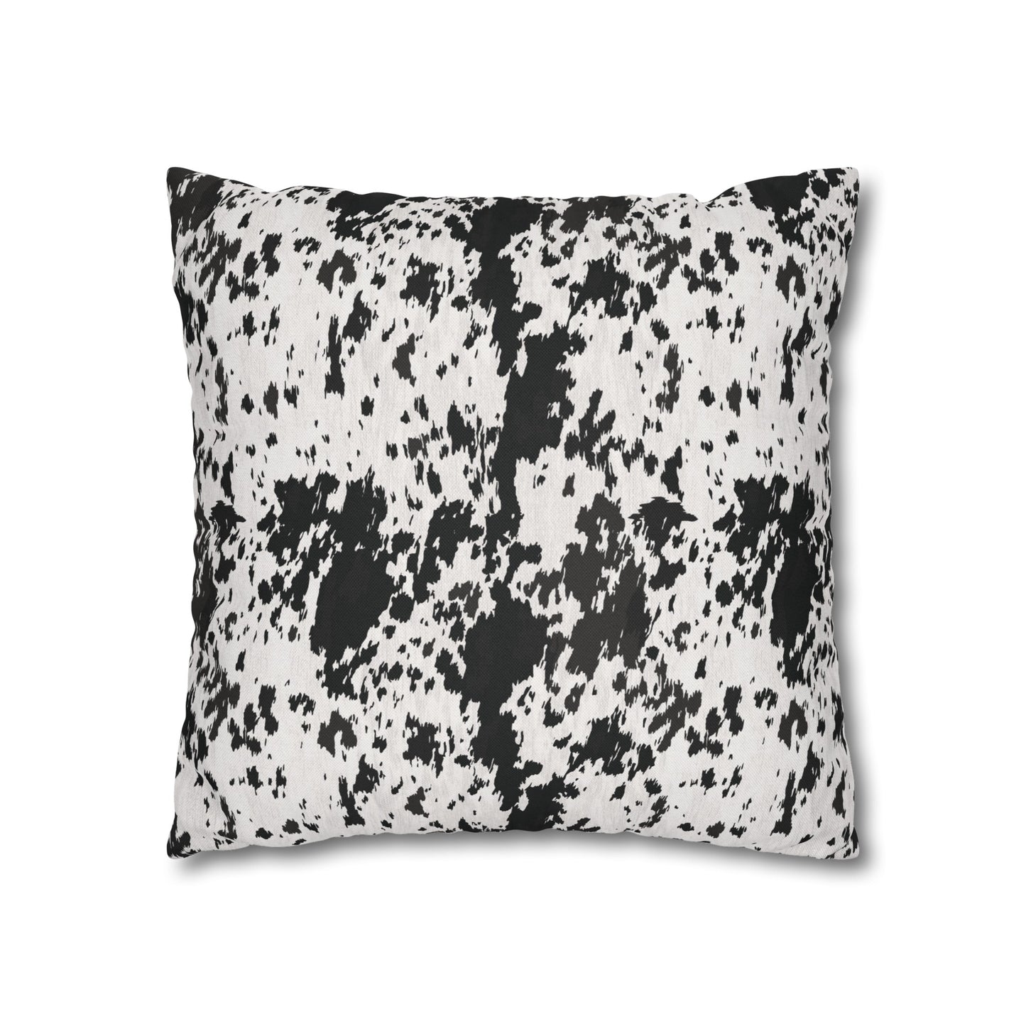 Cowhide, Spun Polyester Square Pillowcase