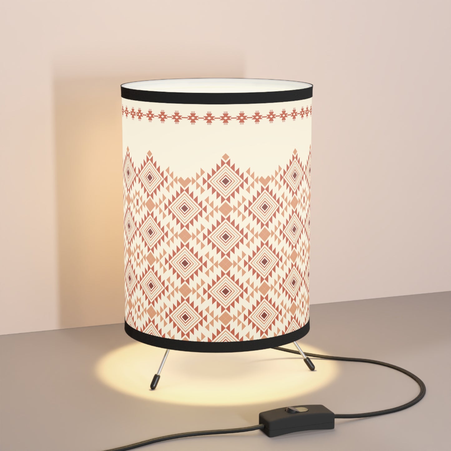 Desert Aztec, Tripod Lamp with High-Res Printed Shade, US\CA plug