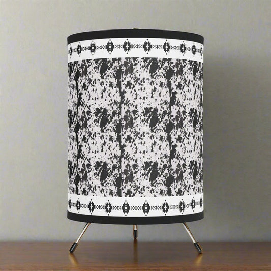 Cowhide, Tripod Lamp with High-Res Printed Shade, US\CA plug