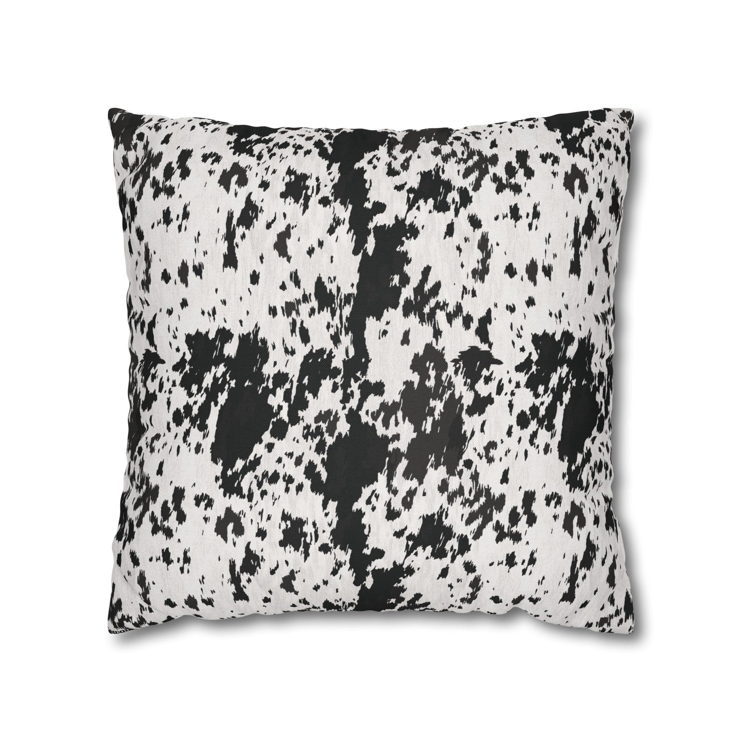 Cowhide, Spun Polyester Square Pillowcase