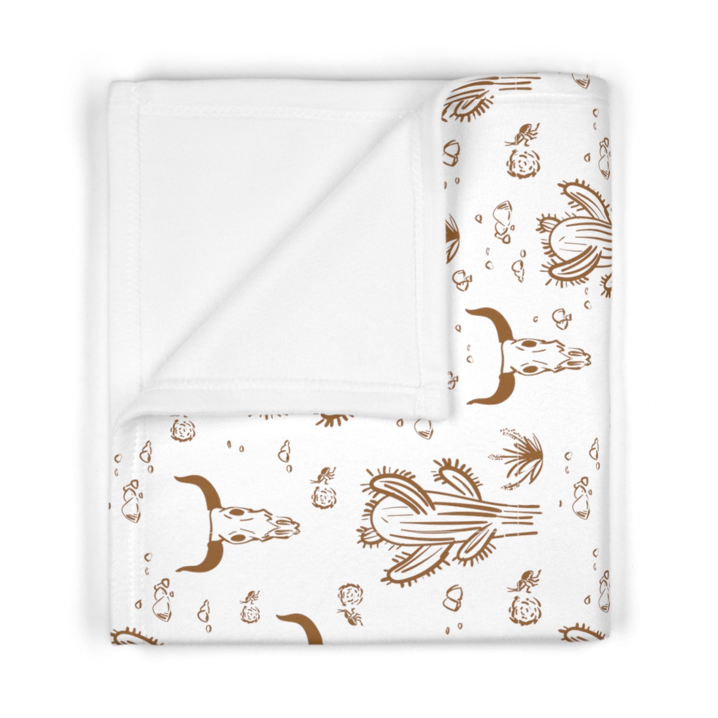 Longhorn Skull, Soft Fleece Baby Blanket