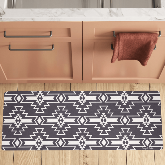Castel Peak, Black & White Kitchen Mats