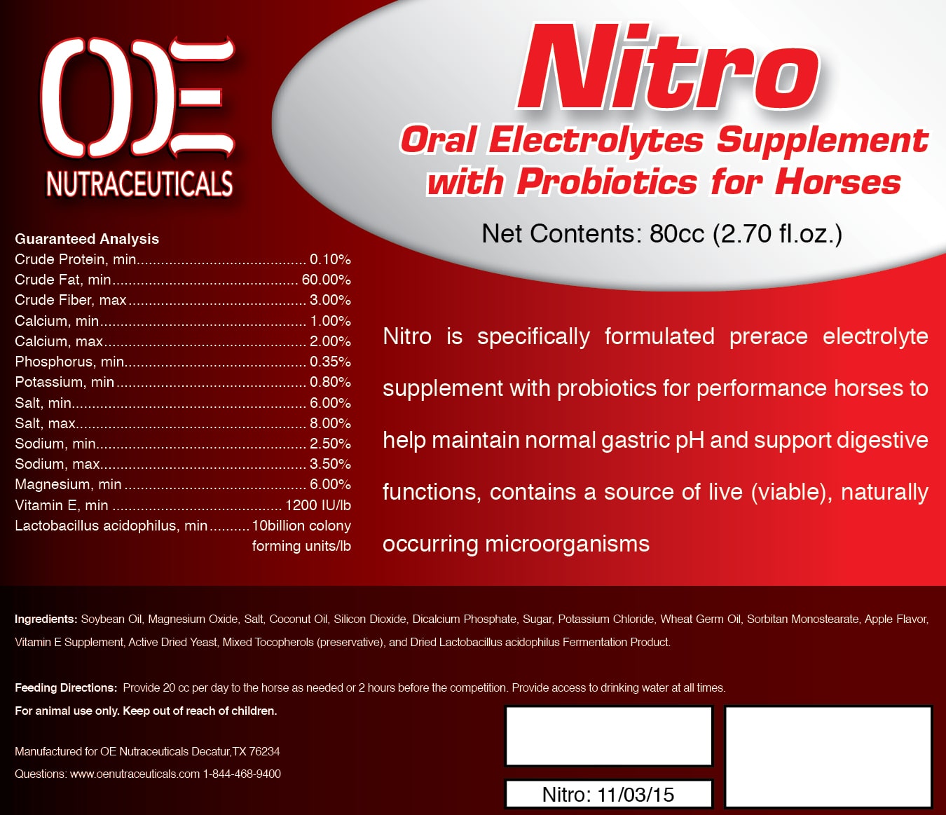 OE Nutraceuticals Nitro