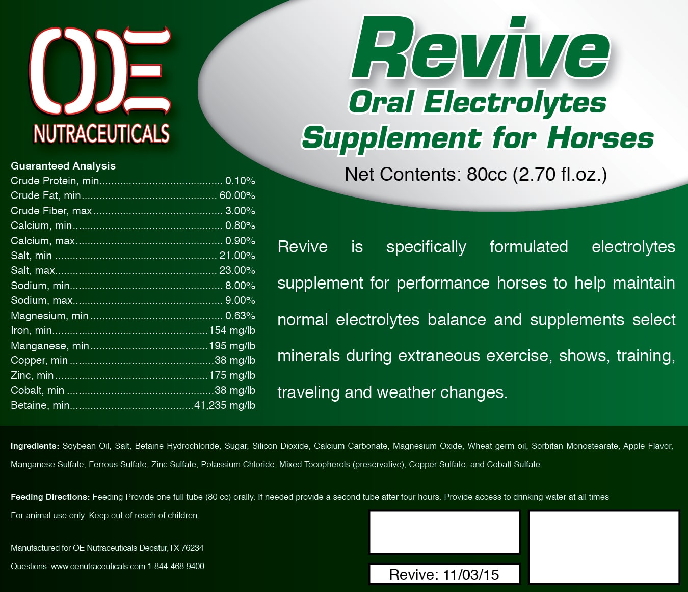 OE Nutraceuticals Revive