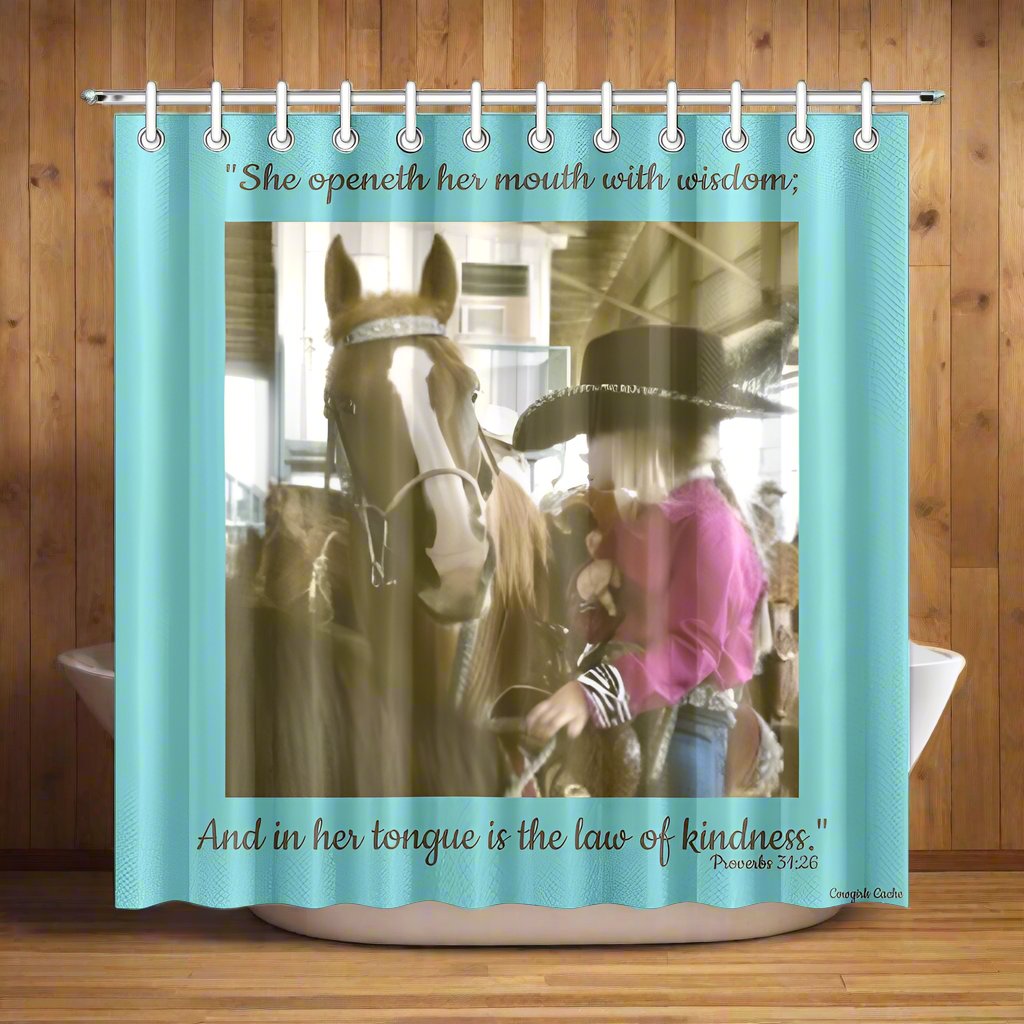 Are You Listing to me? Shower curtain