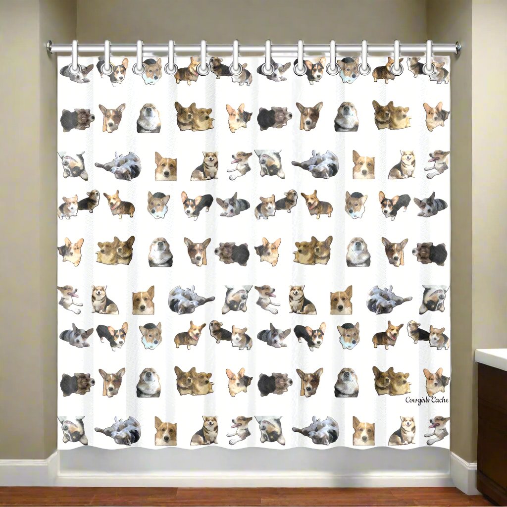 Crazy Corgi Shower Curtain