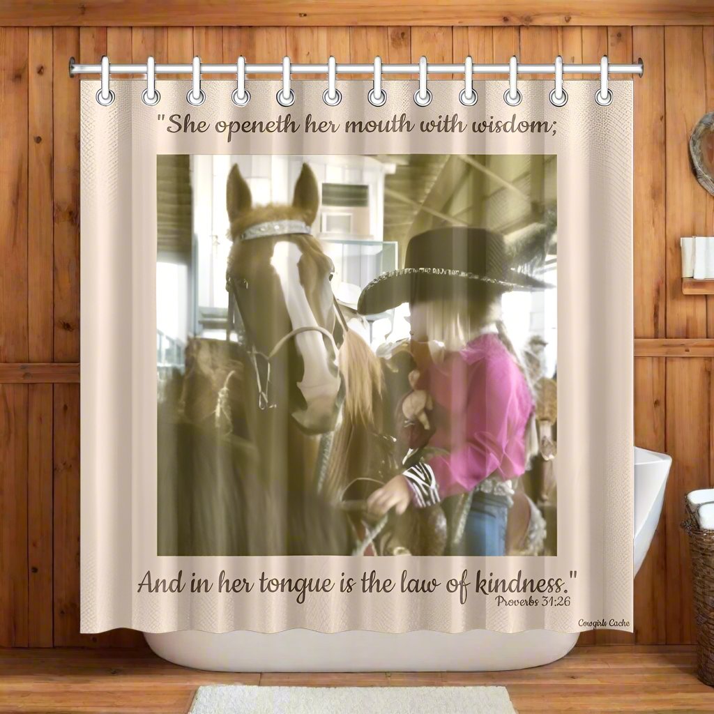 Are You Listing to me? Shower curtain